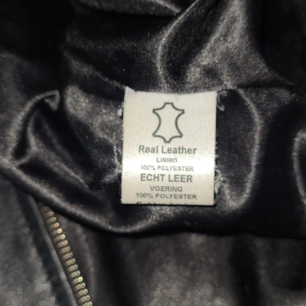 Killstar Black & White Real Leather Jacket - Picture 6 of 11